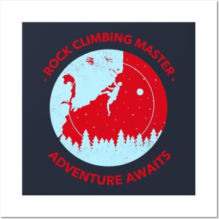 Rock Climbing Master, Adventure Awaits, hiking sticker, mountain climbing Posters and Art